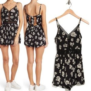 NWT Angie Floral Print Lacey Romper